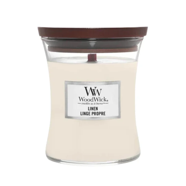 Wood Wick Midium Jar Linen Candle (275g)