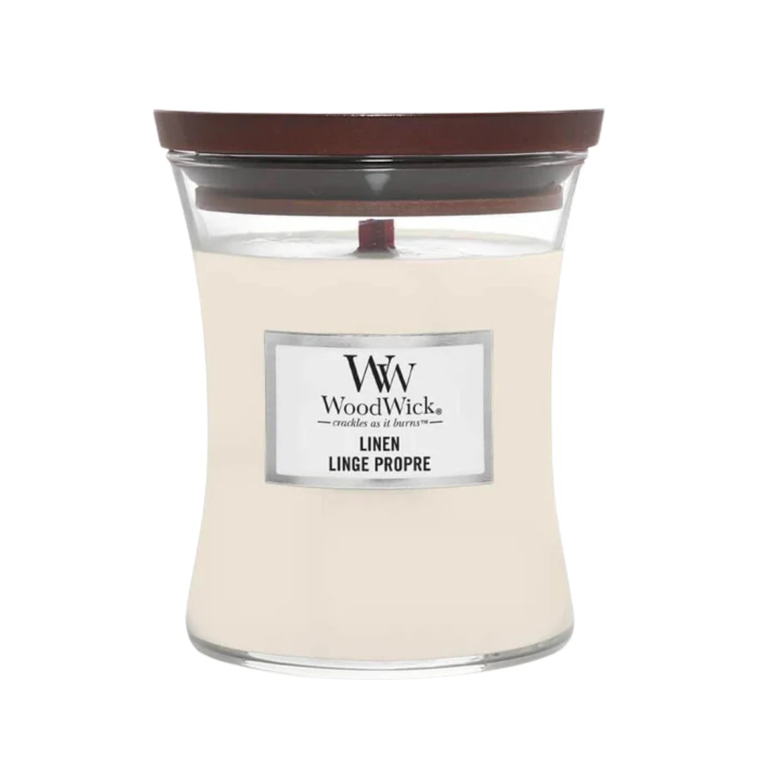 Wood Wick Midium Jar Linen Candle (275g)