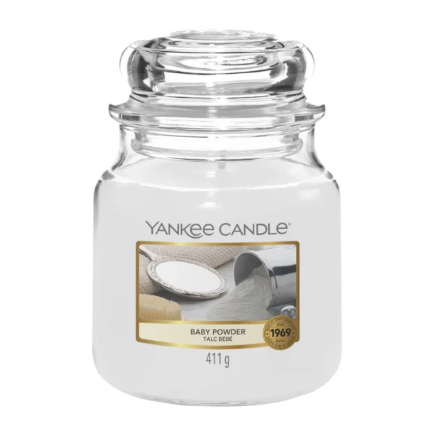 Yankee Candle Classic Medium Jar Baby Powder 411g