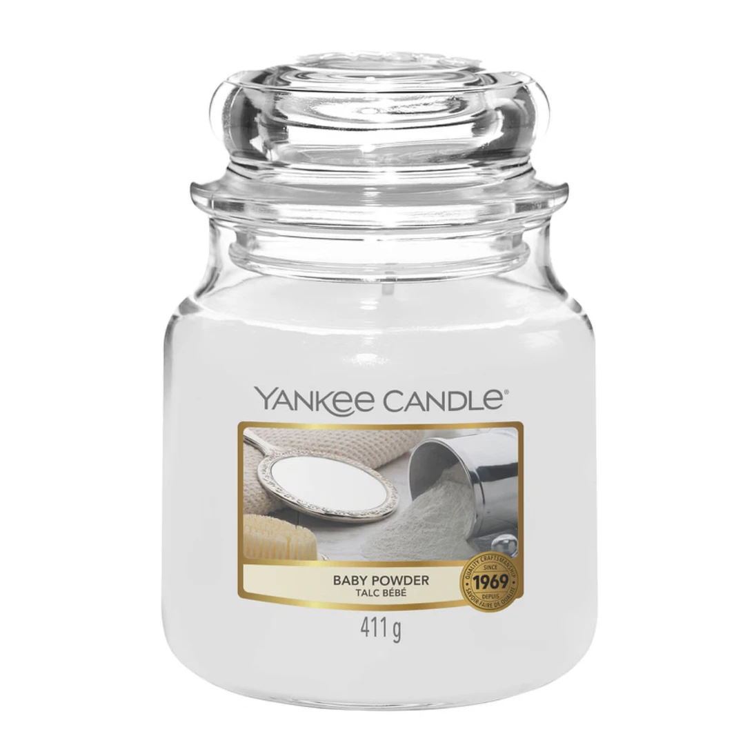Yankee Candle Classic Medium Jar Baby Powder 411g