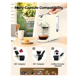 Cafelffe 3 in 1 Multiple Capsule Coffee Machine (White)