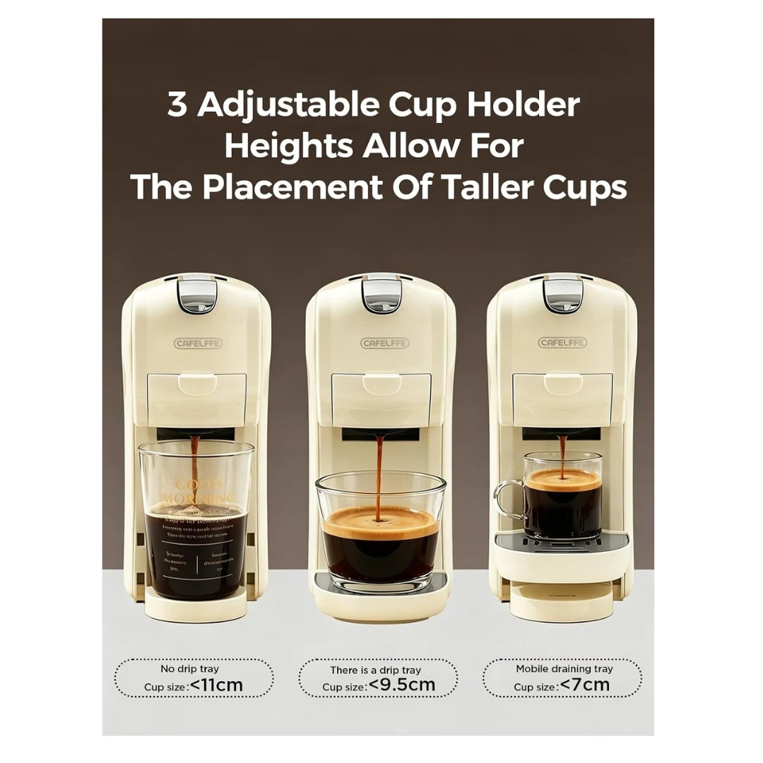 Cafelffe 3 in 1 Multiple Capsule Coffee Machine (White)