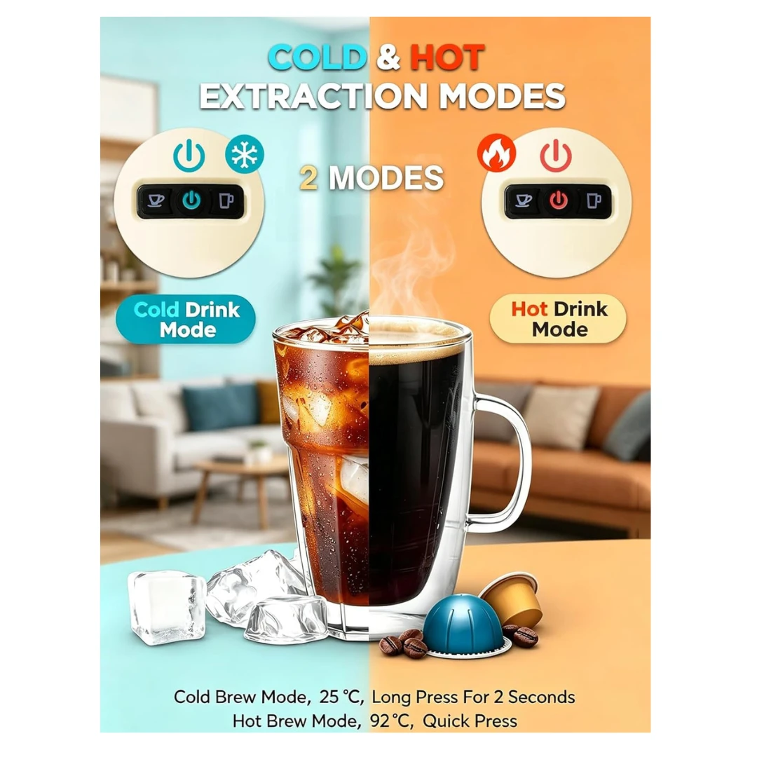 Cafelffe 3 in 1 Multiple Capsule Coffee Machine (White)