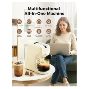 Cafelffe 3 in 1 Multiple Capsule Coffee Machine (White)