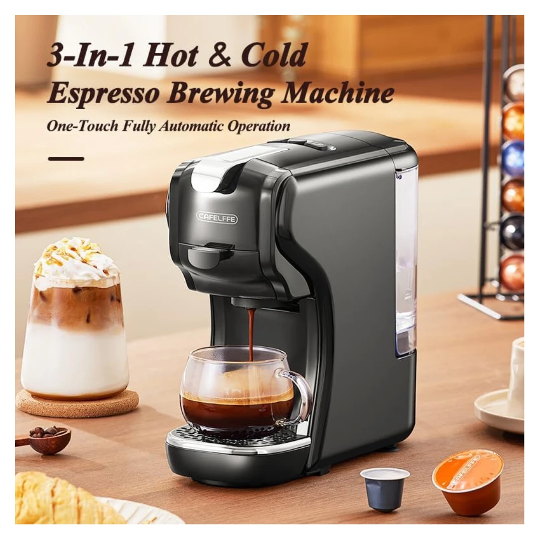 Cafelffe 3 in 1 Multiple Capsule Coffee Machine (Black) - Image 2