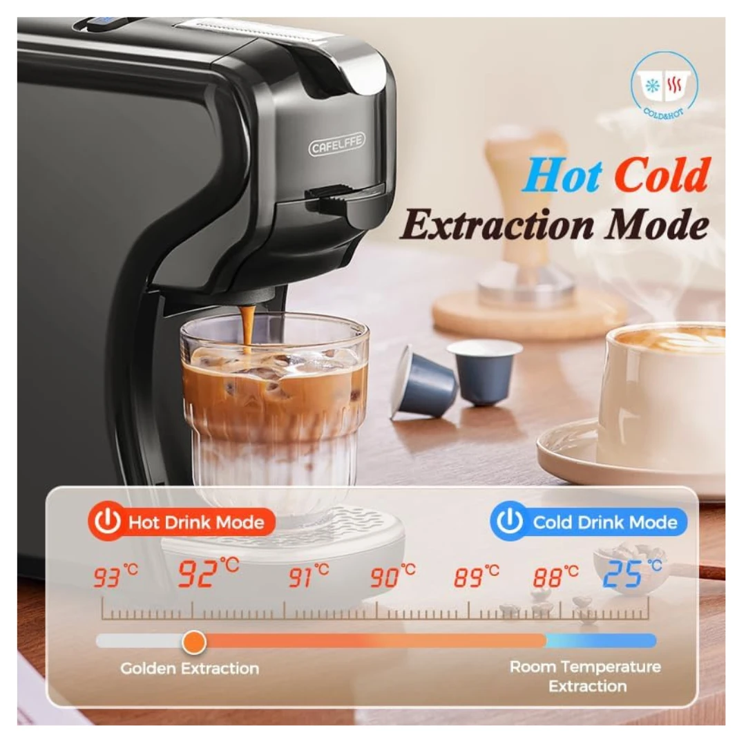 Cafelffe 3 in 1 Multiple Capsule Coffee Machine (Black)