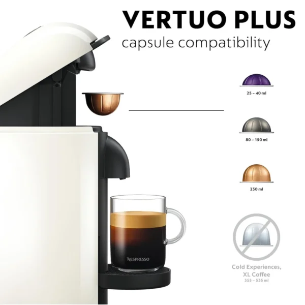 Nespresso Vertuo Plus Capsule Coffee Machine by Krups