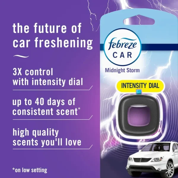 Febreze Car Air Freshener Vent Clip Midnight Storm Scent - Image 2