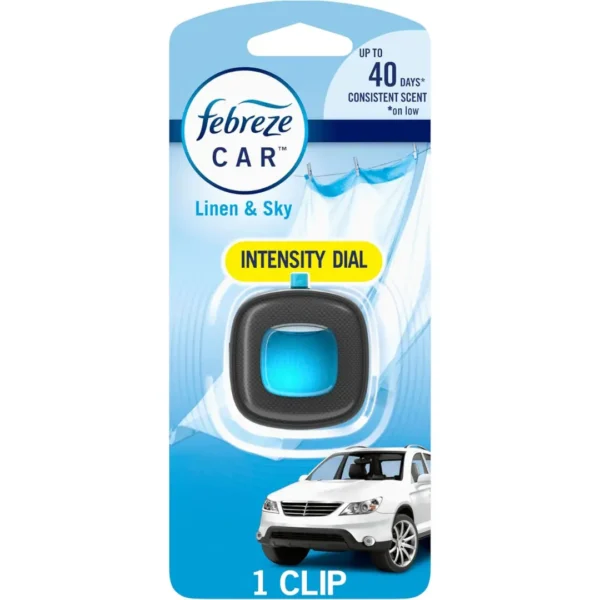 Febreze Car Air Freshener Vent Clips, Linen & Sky Scent