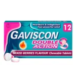 Gaviscon Double Action Heartburn & Indigestion Mixed Berries Flavour Tablets x12