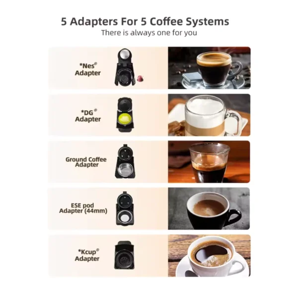 HiBREW 5 in 1 Multiple Capsule Coffee Machine