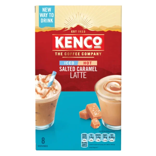 Kenco Salted Caramel Iced Hot Latte Instant Coffee Sachets