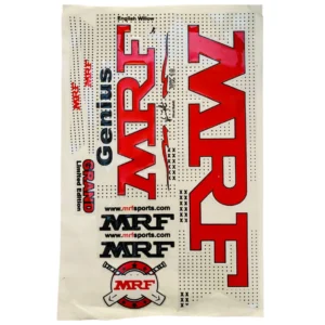 MRF GENIUS Limited Edition 3D Embossed Cricket Bat Sticker (Red)