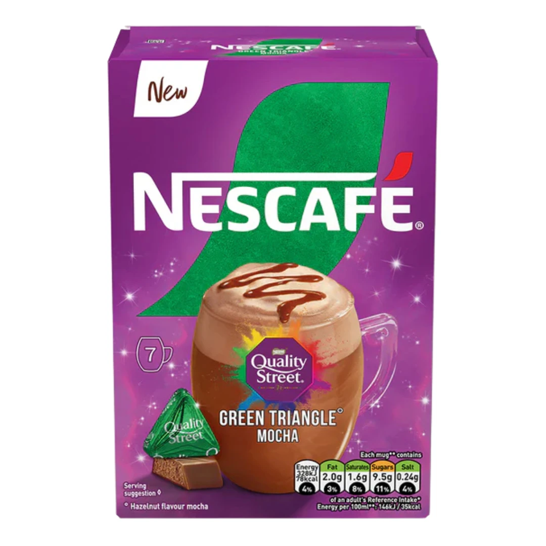 Nescafe Green Triangle Quality Street Mocha Instant Coffee Sachets