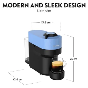 Nespresso Vertuo Pop Capsule Coffee Machine, Pacific Blue