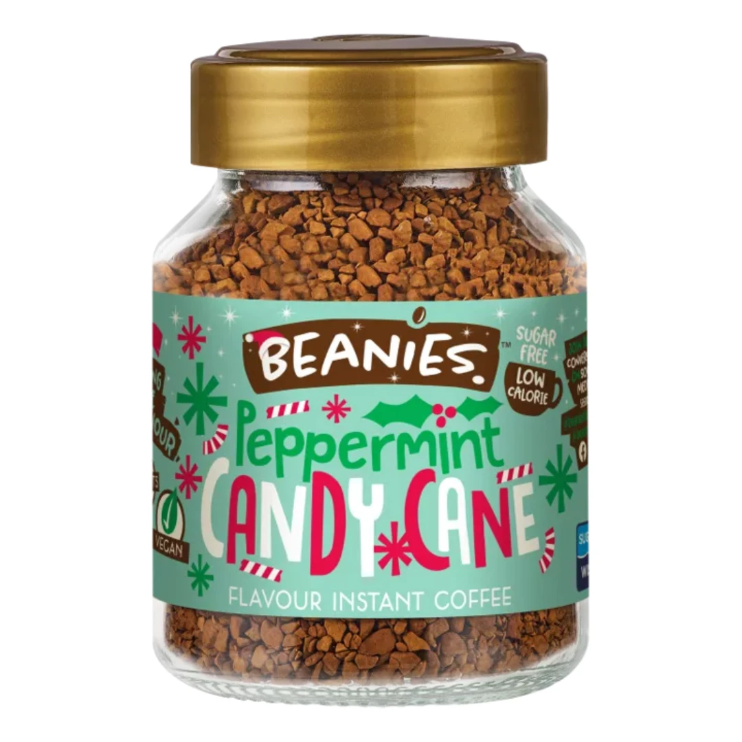 Peppermint Candy Cane Flavoured Beanies Instant Coffee 50g