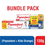 Pepsodent Germicheck With Kids Orange Toothpaste 130gm (Bundle Pack)