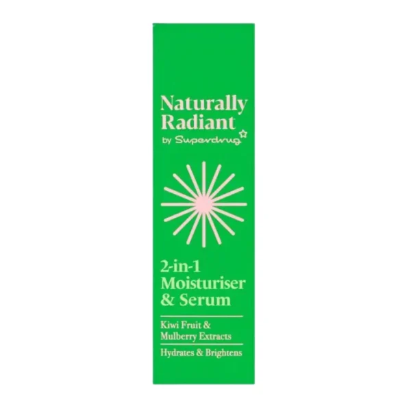 Superdrug Naturally Radiant 2 in 1 Moisturizer & Serum 50ml