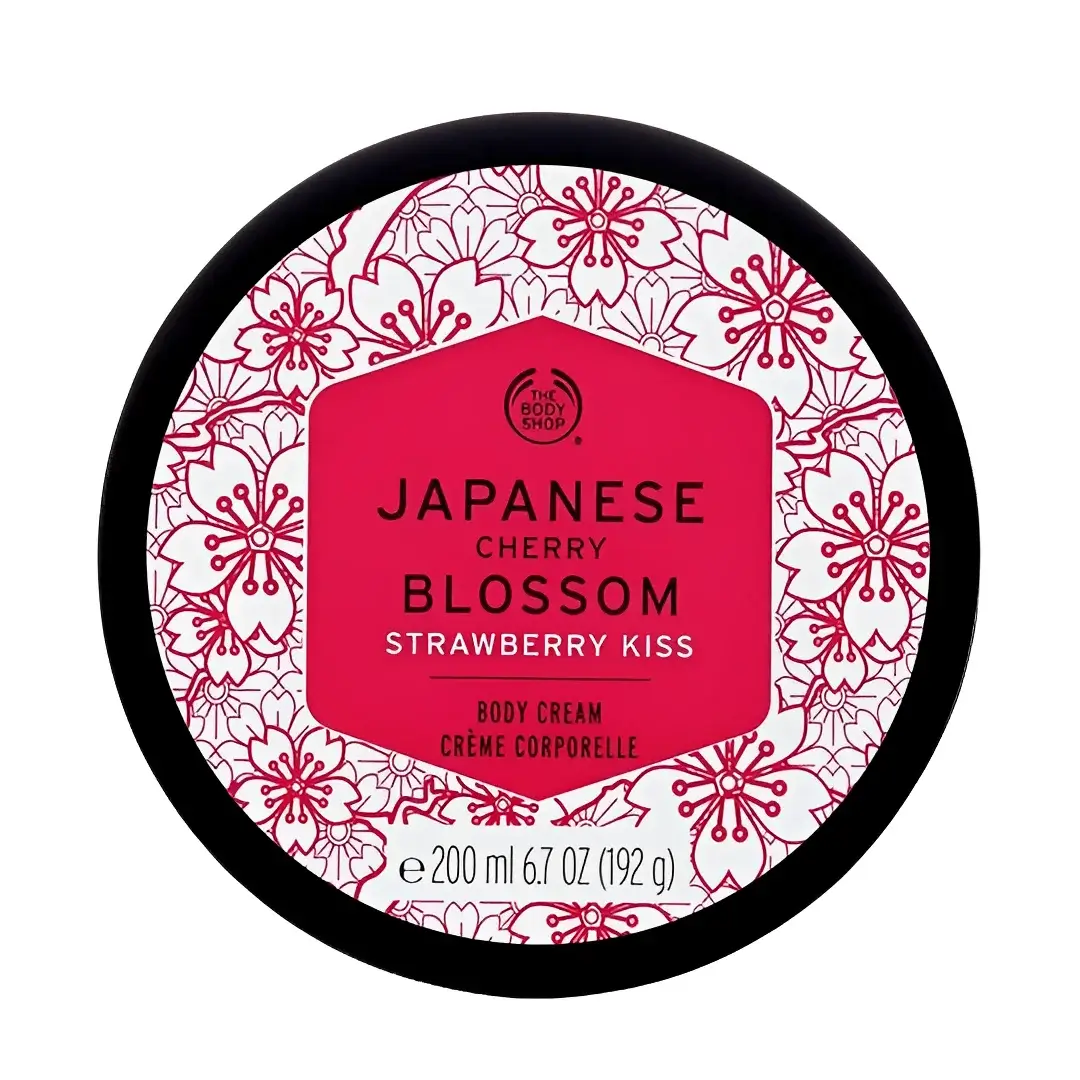 The Body Shop Japanese Cherry Blossom Strawberry Kiss Body Cream 200ml