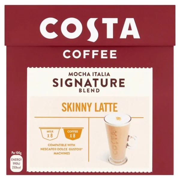 Costa Skinny Latte Nescafe Dolce Gusto Coffee Pods - Xclusivebrandsbd