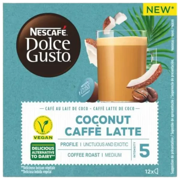 Coconut Caffe Latte Nescafe Dolce Gusto Coffee Pods