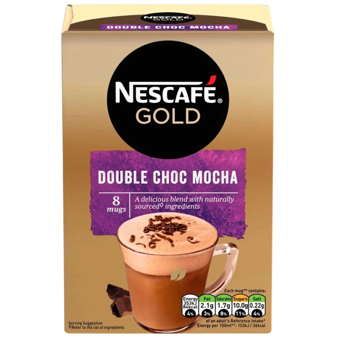Nescafe Gold Double Choc Mocha Coffee Sachets 8x20.9g