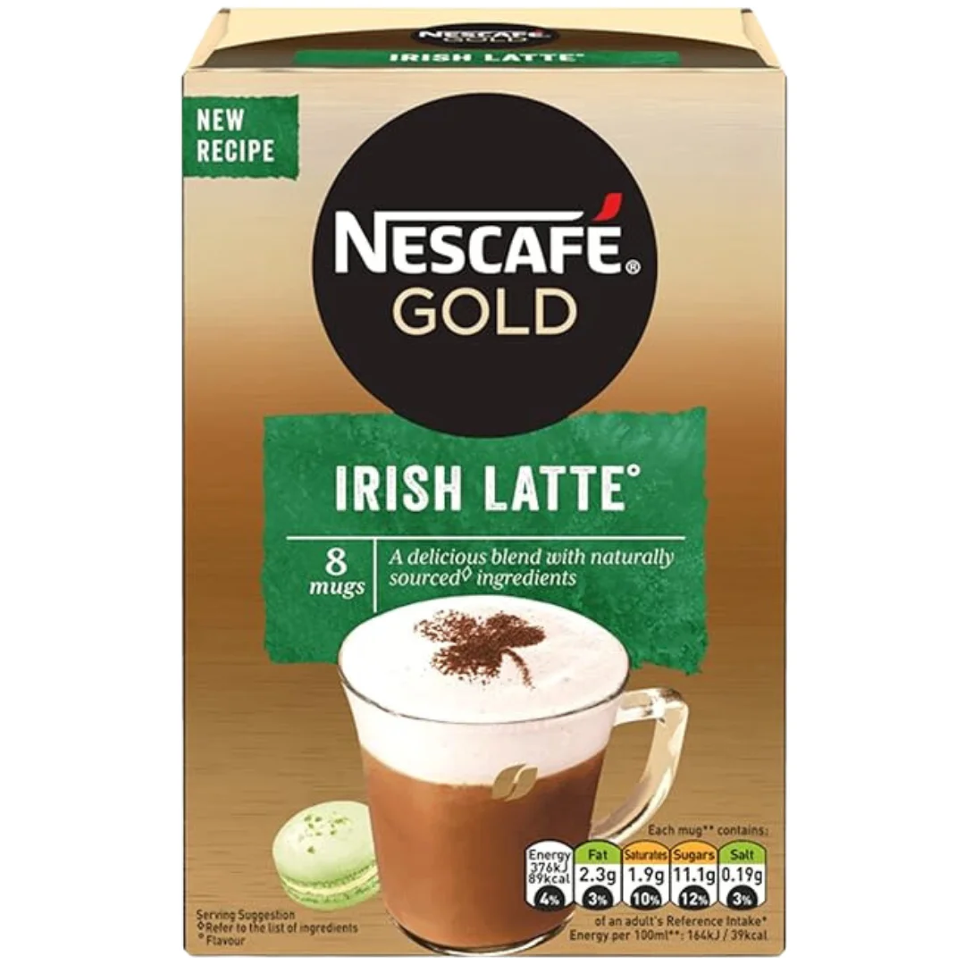 Nescafe Gold Irish Latte Instant Coffee Sachets 6 x 8
