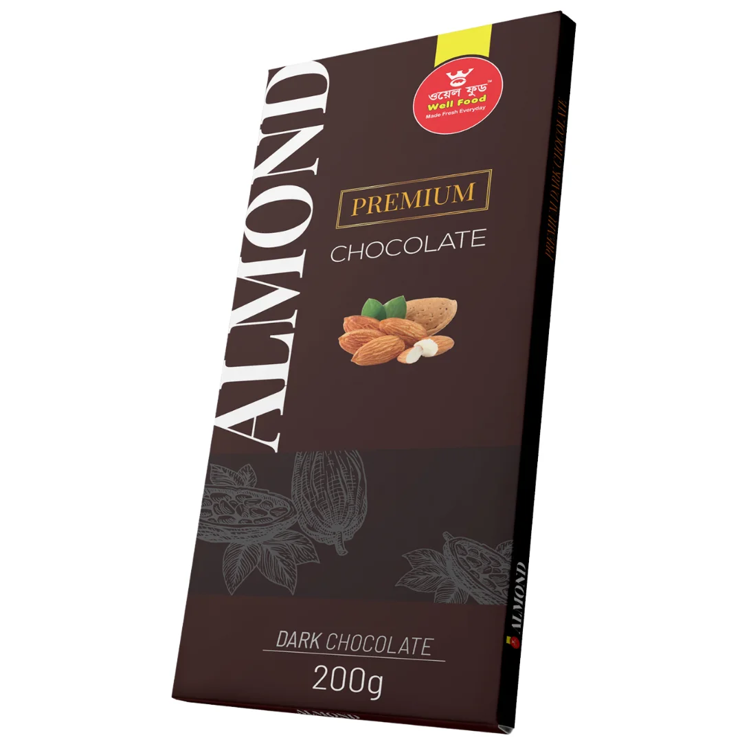 Well Food Almond Dark Chocolate 200gm
