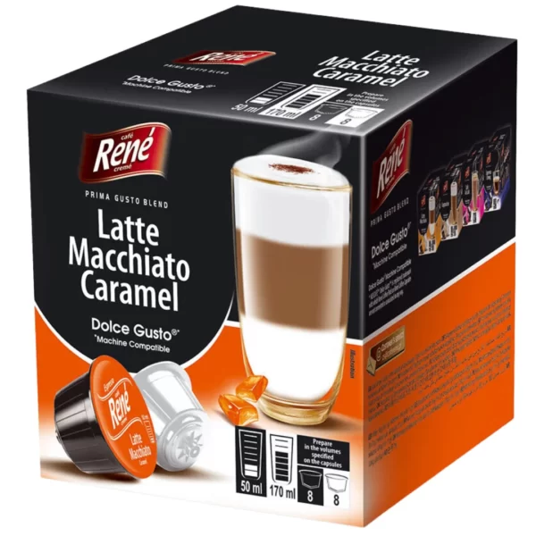 Café Rene Caramel Latte Macchiato Nescafe Dolce Gusto Pods