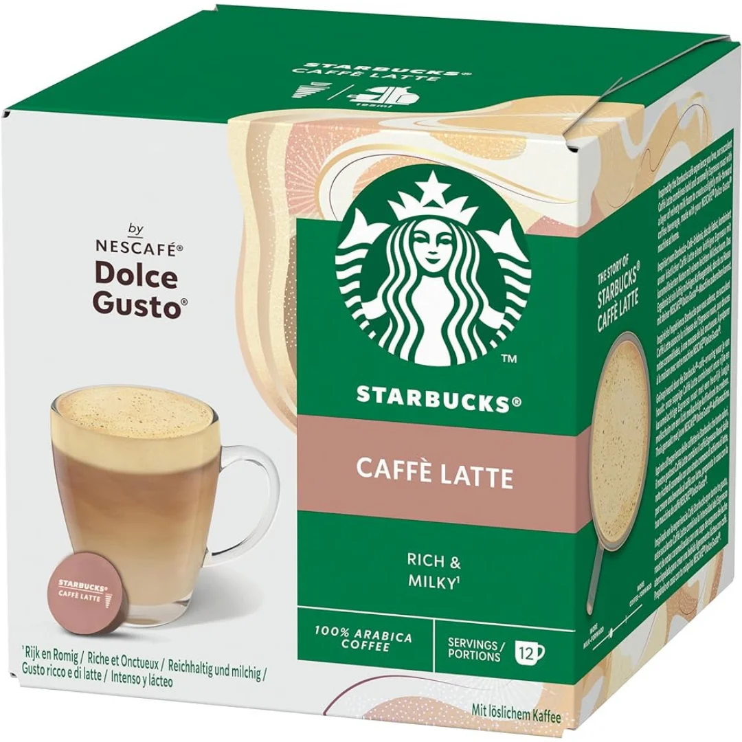 Starbucks Caffe Latte Nescafe Dolce Gusto Coffee Pods